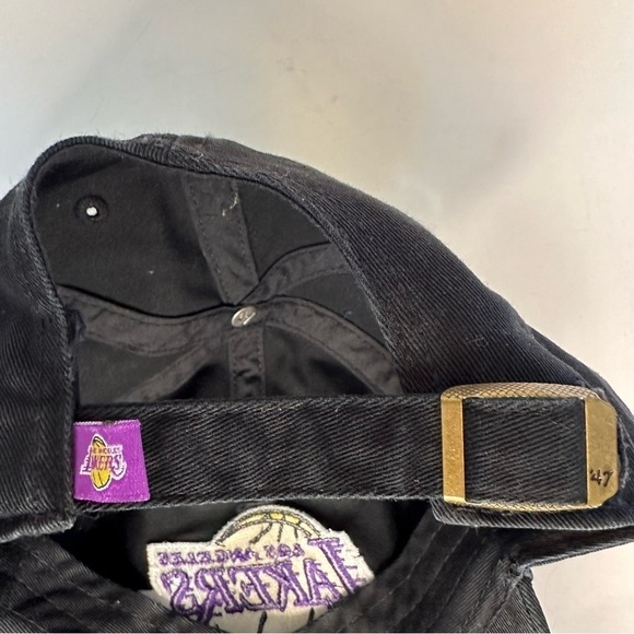 Los Angeles Lakers '47 Brand Classics Clean Up Adjustable Hat Cap Unisex Black - Picture 5 of 12